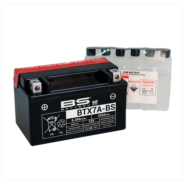 Batería para Moto BS MF BTX7A-BS YP125